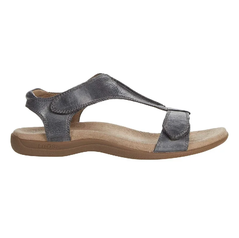 Elastic - Strap Women's Sandals with a Padded Toe in Teal for Easy On - and - OffElastic - Strap Women's Sandals with a Padded Toe in Teal for Easy On - and - OffTaos Women's The Show Steel