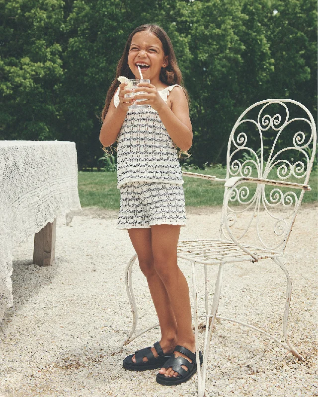 Women's Sandals with a Floral - Printed Upper in Pink for a Feminine Spring Look Women's Cork - Soled Espadrille Sandals with a Rope - Trimmed Upper in Navy for a Summer VibeTHEO MINI - BLACK Women's Sandals with a Floral - Printed Upper in Pink for a Feminine Spring Look Women's Cork - Soled Espadrille Sandals with a Rope - Trimmed Upper in Navy for a Summer VibeTHEO MINI - BLACK