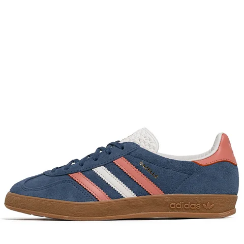 Women's Sneakers with Adjustable Straps for a Customized Fit During High - Impact ExercisesAdidas Gazelle Indoor - Blue/Pink Women's Sneakers with Adjustable Straps for a Customized Fit During High - Impact ExercisesAdidas Gazelle Indoor - Blue/Pink