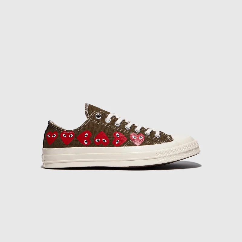 Women's Sneakers with Hidden Wedges for a Subtle Height Boost and Added StyleCHUCK TAYLOR ALL-STAR '70 OX "MULTI HEART" Women's Sneakers with Hidden Wedges for a Subtle Height Boost and Added StyleCHUCK TAYLOR ALL-STAR '70 OX "MULTI HEART"