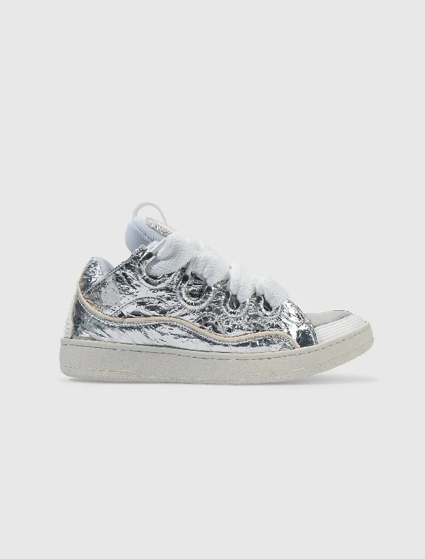 Foldable Women's Travel Sneakers for Compact Storage in LuggageCURB SNEAKERS "SILVER" Foldable Women's Travel Sneakers for Compact Storage in LuggageCURB SNEAKERS "SILVER"