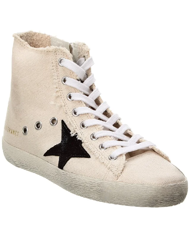 Slip - On Women's Canvas Sneakers in Navy for Easy and Effortless WearGolden Goose Francy Canvas High-Top Sneaker Slip - On Women's Canvas Sneakers in Navy for Easy and Effortless WearGolden Goose Francy Canvas High-Top Sneaker