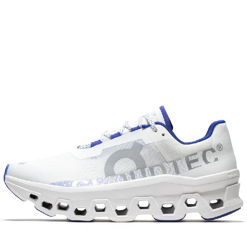 Women's Sneakers with Removable Insoles for Easy Cleaning and CustomizationOn Cloudmonster - White/Indigo Women's Sneakers with Removable Insoles for Easy Cleaning and CustomizationOn Cloudmonster - White/Indigo
