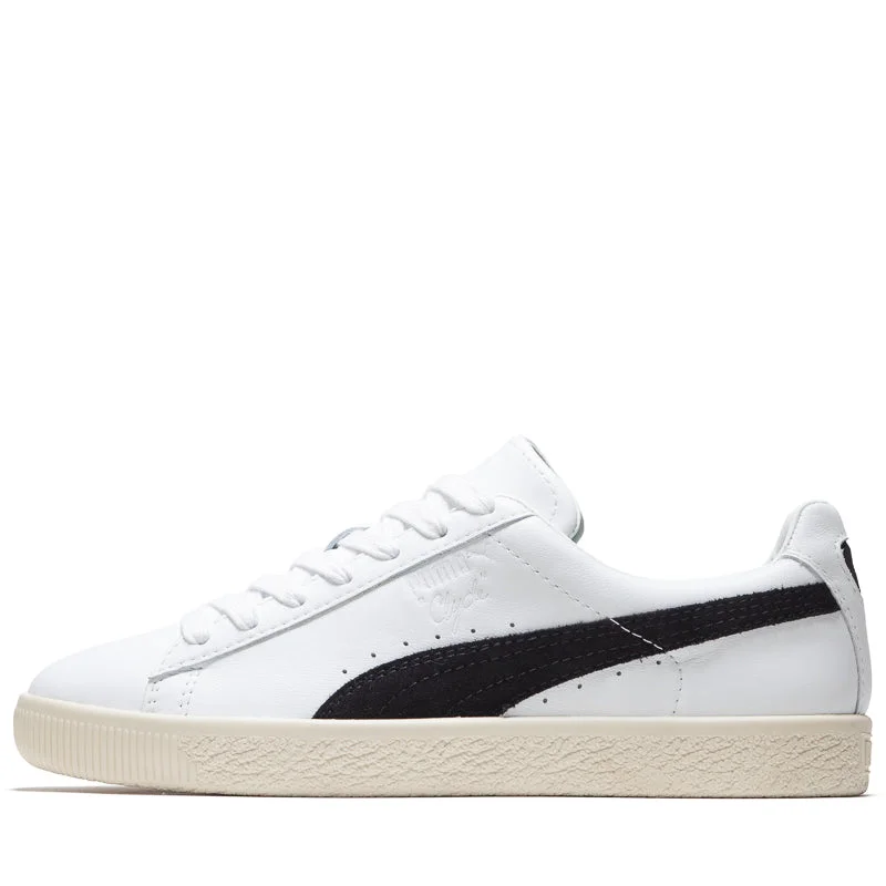 Water - Resistant Women's Hiking Sneakers with Traction Outsoles for Outdoor AdventuresPuma Clyde Made In Germany - Puma White/Black Water - Resistant Women's Hiking Sneakers with Traction Outsoles for Outdoor AdventuresPuma Clyde Made In Germany - Puma White/Black