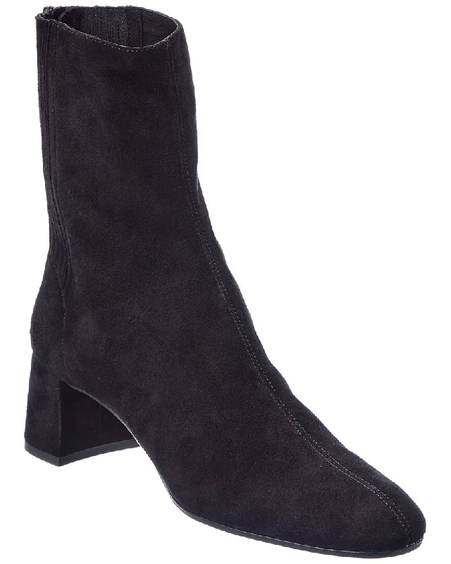 Women's Wedge - Heeled Ankle Boots in Navy Blue for a Comfortable and Trendy OptionAquazzura Saint Honore 50 Suede Boot Women's Wedge - Heeled Ankle Boots in Navy Blue for a Comfortable and Trendy OptionAquazzura Saint Honore 50 Suede Boot