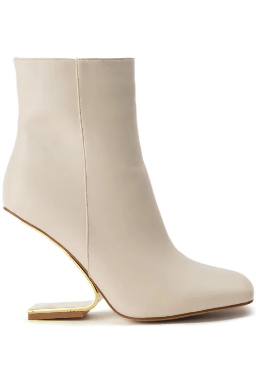 Women's Thigh - High Stretch Boots in Black for a Sexy and Alluring OutfitAZALEA WANG ARIANNA SMOOTH VEGAN LEATHER WEDGE BOOTIE IN BONE Women's Thigh - High Stretch Boots in Black for a Sexy and Alluring OutfitAZALEA WANG ARIANNA SMOOTH VEGAN LEATHER WEDGE BOOTIE IN BONE