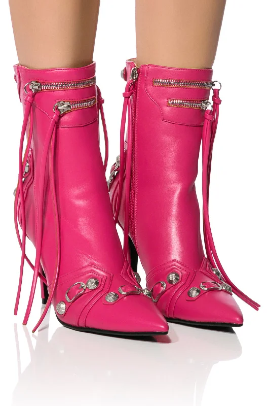 Women's Glitter - Embellished Ankle Boots in Gold for a Sparkly Party LookAZALEA WANG BROOKLYN PU BOOTIE IN PINK Women's Glitter - Embellished Ankle Boots in Gold for a Sparkly Party LookAZALEA WANG BROOKLYN PU BOOTIE IN PINK