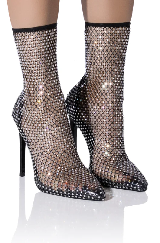 Women's Ankle Booties with Faux Leather and Furry Cuffs in Tan for a Cute and Warm StyleAZALEA WANG KATE BLING MESH BOOTIE IN BLACK Women's Ankle Booties with Faux Leather and Furry Cuffs in Tan for a Cute and Warm StyleAZALEA WANG KATE BLING MESH BOOTIE IN BLACK
