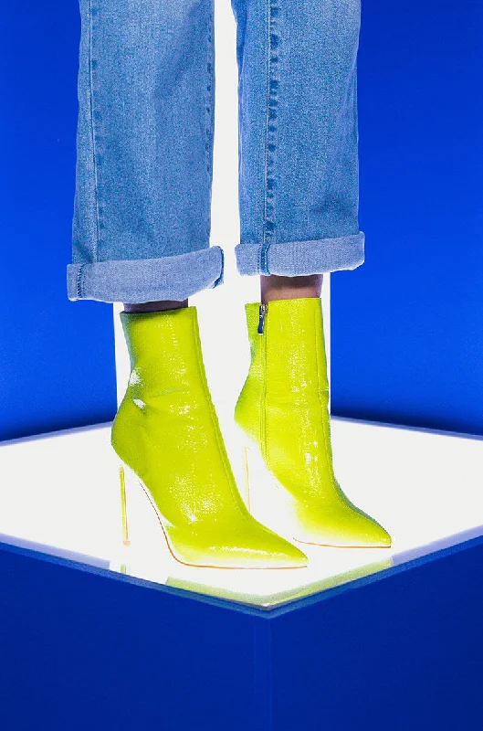 Women's Ankle Booties with Faux Leather and Furry Cuffs in Tan for a Cute and Warm StyleAZALEA WANG LIFE OF THE PARTY STILETTO BOOTIE IN NEON LIME Women's Ankle Booties with Faux Leather and Furry Cuffs in Tan for a Cute and Warm StyleAZALEA WANG LIFE OF THE PARTY STILETTO BOOTIE IN NEON LIME