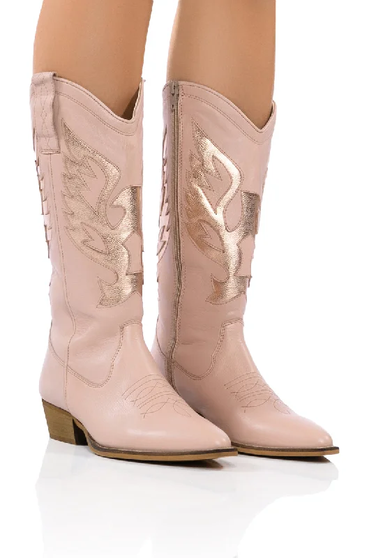 Women's Ankle Boots with Cut - Out Details in Beige for a Unique and Stylish EdgeAZALEA WANG MOCO NUDE WESTERN BOOT Women's Ankle Boots with Cut - Out Details in Beige for a Unique and Stylish EdgeAZALEA WANG MOCO NUDE WESTERN BOOT
