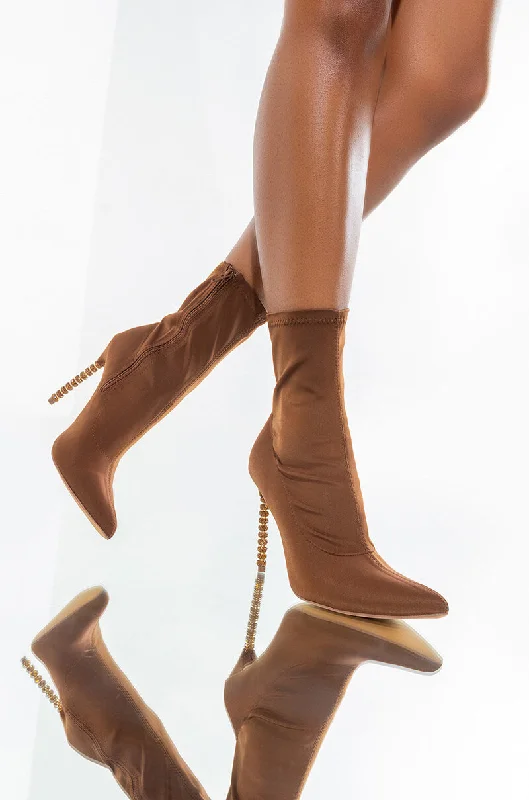 Women's Knee - High Leather Riding Boots in Black for a Classic Equestrian LookAZALEA WANG ONLY ONE FOR YOU STILETTO BOOTIE IN BROWN Women's Knee - High Leather Riding Boots in Black for a Classic Equestrian LookAZALEA WANG ONLY ONE FOR YOU STILETTO BOOTIE IN BROWN
