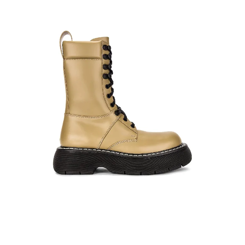 Women's Combat Boots with Studded Details in Olive Green for an Edgy Punk LookBottega Veneta Bounce Boots Women's Combat Boots with Studded Details in Olive Green for an Edgy Punk LookBottega Veneta Bounce Boots