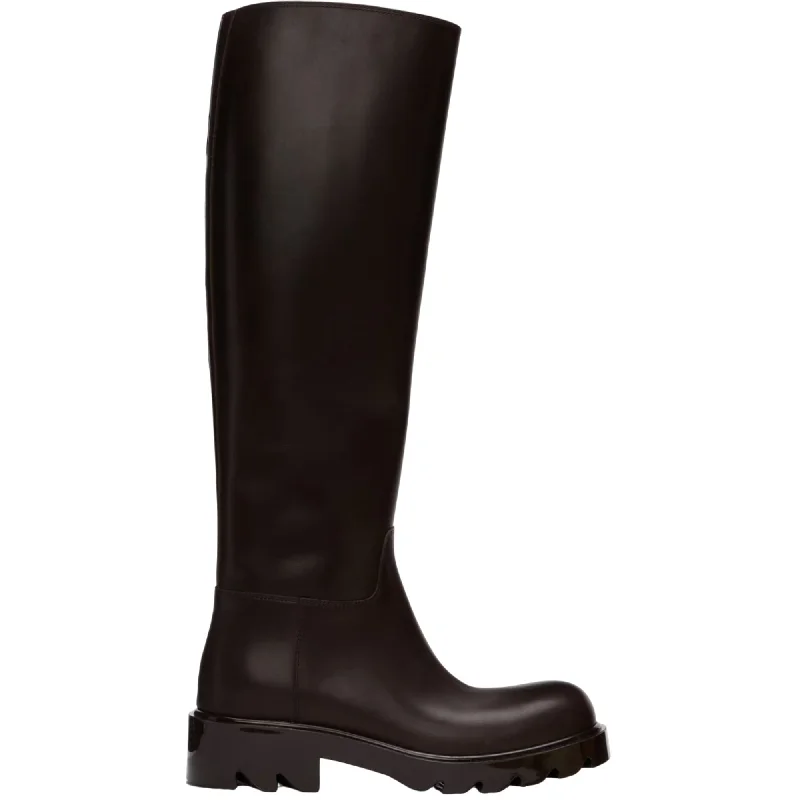 Women's Knee - High Lace - Up Boots in Brown with Buckle Accents for a Western VibeBottega Veneta Strut High Boots Women's Knee - High Lace - Up Boots in Brown with Buckle Accents for a Western VibeBottega Veneta Strut High Boots