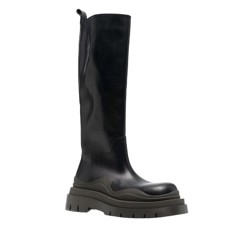 Plus Size Women's Embroidered Knee - High Boots in Burgundy for a Luxurious LookBottega Veneta Tire Boots Plus Size Women's Embroidered Knee - High Boots in Burgundy for a Luxurious LookBottega Veneta Tire Boots
