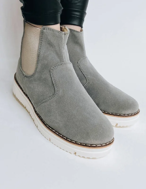 Women's Knee - High Lace - Up Boots in Brown with Buckle Accents for a Western VibeChelsea Sneaker Bootie In Grey Women's Knee - High Lace - Up Boots in Brown with Buckle Accents for a Western VibeChelsea Sneaker Bootie In Grey