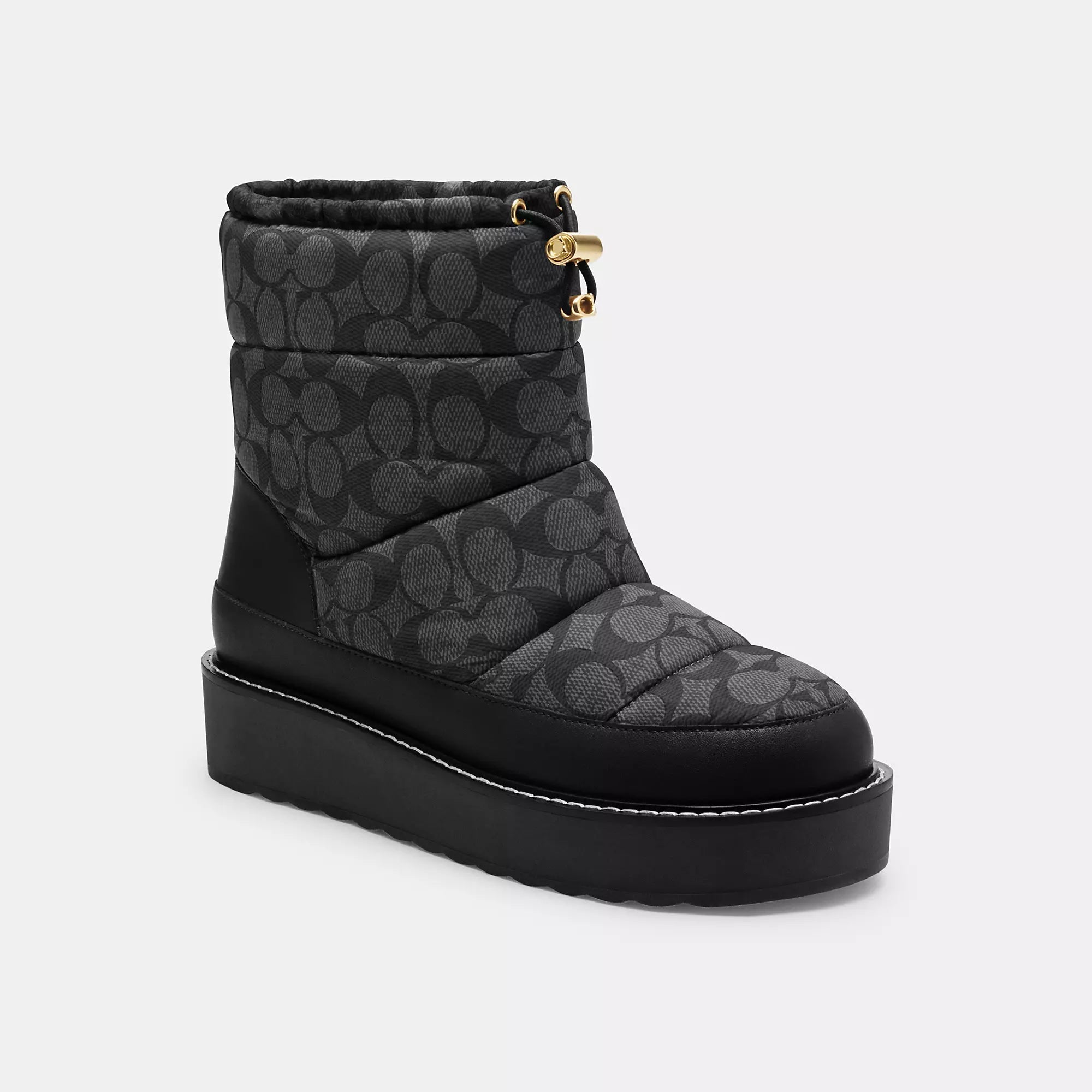 Women's Fur - Trimmed Snow Boots in White for a Stylish and Practical Winter ChoiceCoach Outlet Idella Bootie In Signature Nylon Women's Fur - Trimmed Snow Boots in White for a Stylish and Practical Winter ChoiceCoach Outlet Idella Bootie In Signature Nylon