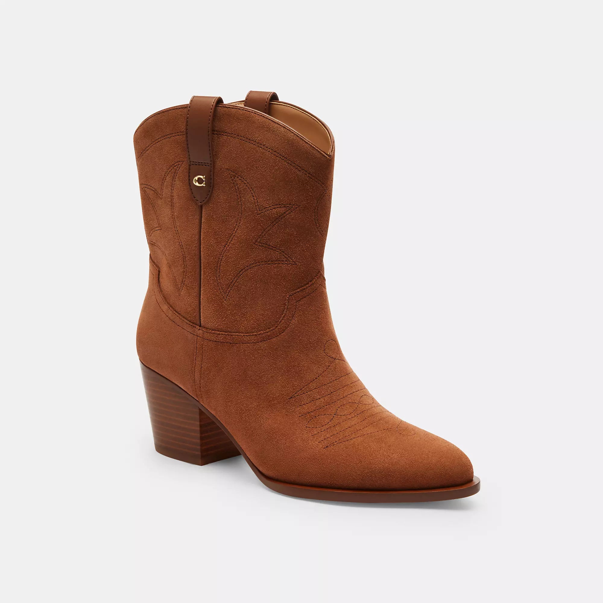 Plus Size Women's Embroidered Knee - High Boots in Burgundy for a Luxurious LookCoach Outlet Pamela Bootie Plus Size Women's Embroidered Knee - High Boots in Burgundy for a Luxurious LookCoach Outlet Pamela Bootie