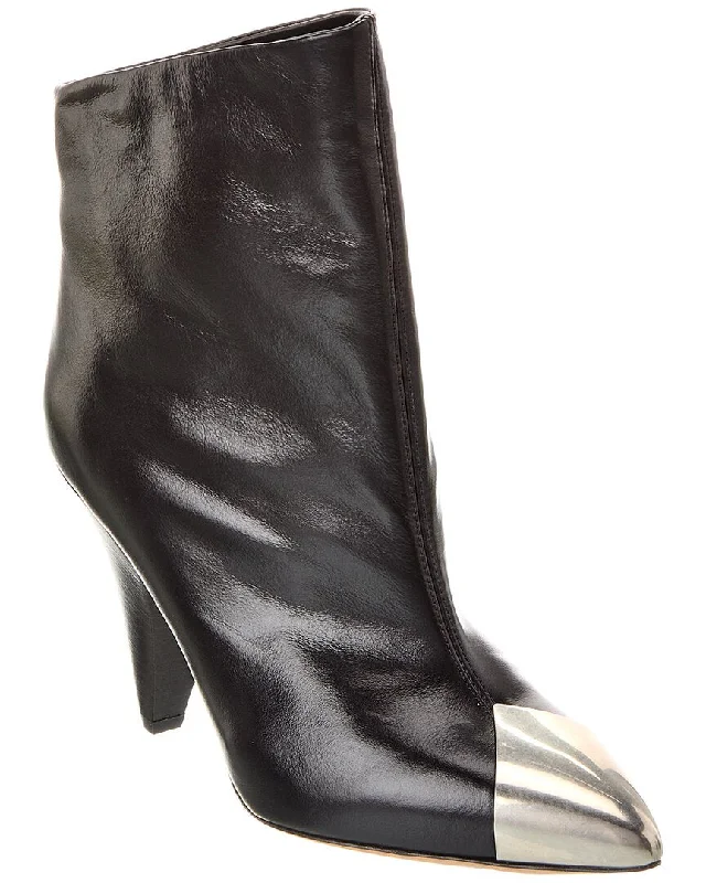 Plus Size Women's Block - Heeled Ankle Boots in Red for a Bold and Chic StatementIsabel Marant Lapio Leather Bootie Plus Size Women's Block - Heeled Ankle Boots in Red for a Bold and Chic StatementIsabel Marant Lapio Leather Bootie