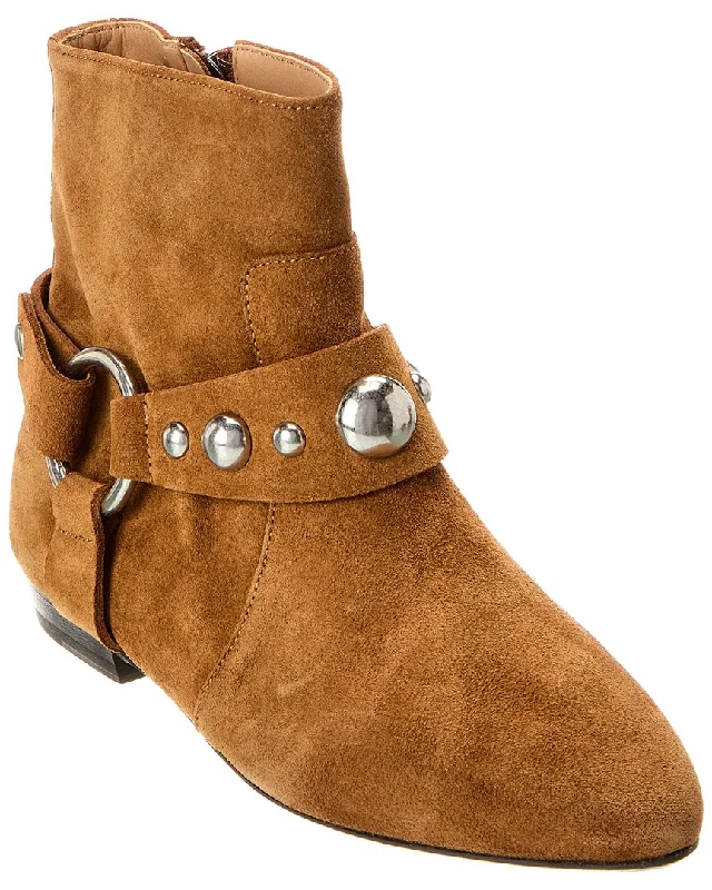 Women's Ankle Booties with Faux Leather and Furry Cuffs in Tan for a Cute and Warm StyleIsabel Marant Siago Suede Bootie Women's Ankle Booties with Faux Leather and Furry Cuffs in Tan for a Cute and Warm StyleIsabel Marant Siago Suede Bootie