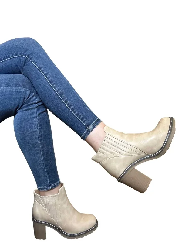 Women's Knee - High Lace - Up Boots in Brown with Buckle Accents for a Western VibePecan Pie Short Boot In Ivory Women's Knee - High Lace - Up Boots in Brown with Buckle Accents for a Western VibePecan Pie Short Boot In Ivory