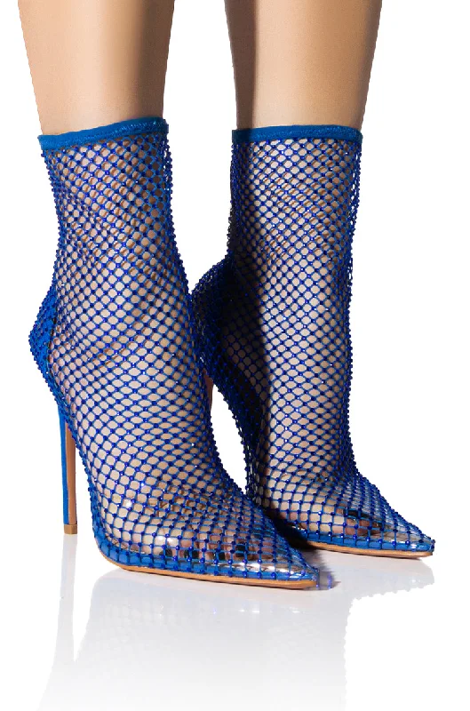Plus Size Women's Waterproof Snow Boots in Gray for Winter AdventuresROSALIA MESH BOOTIE IN BLUE Plus Size Women's Waterproof Snow Boots in Gray for Winter AdventuresROSALIA MESH BOOTIE IN BLUE