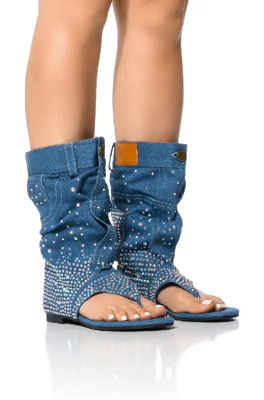 Women's Ankle Booties with Faux Leather and Furry Cuffs in Tan for a Cute and Warm StylePLEXI DENIM EMBELLISHED COVERED SANDAL Women's Ankle Booties with Faux Leather and Furry Cuffs in Tan for a Cute and Warm StylePLEXI DENIM EMBELLISHED COVERED SANDAL