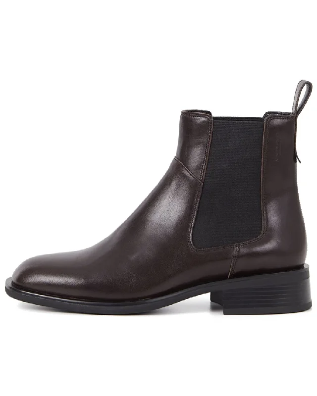 Women's Wedge - Heeled Ankle Boots in Navy Blue for a Comfortable and Trendy OptionVagabond Shoemakers Sheila Leather Boot Women's Wedge - Heeled Ankle Boots in Navy Blue for a Comfortable and Trendy OptionVagabond Shoemakers Sheila Leather Boot