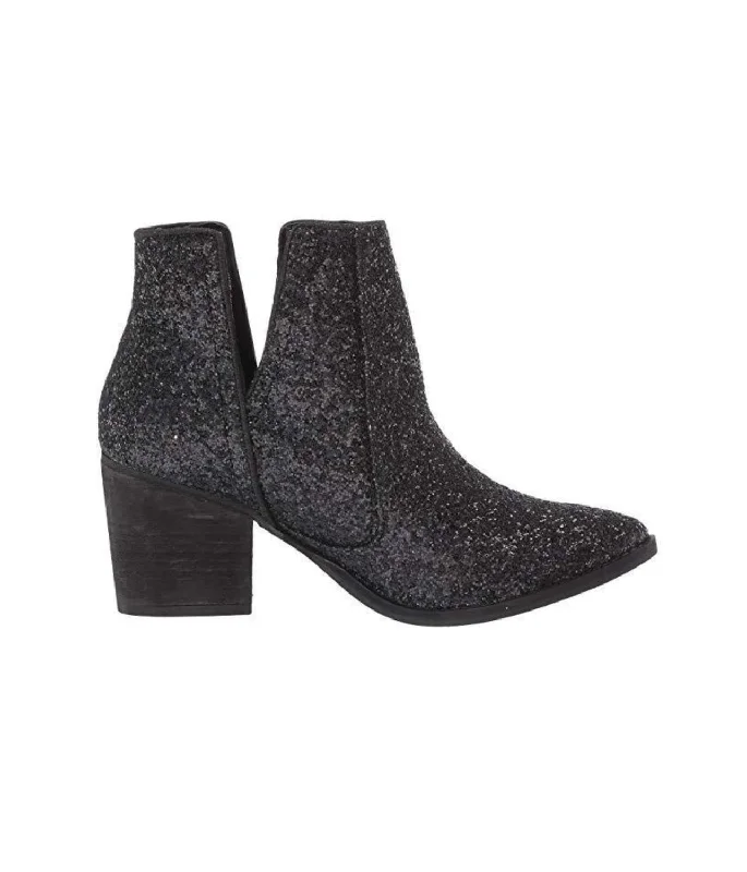 Women's Glitter - Embellished Ankle Boots in Gold for a Sparkly Party LookWomen's Fiera Booties In Black Women's Glitter - Embellished Ankle Boots in Gold for a Sparkly Party LookWomen's Fiera Booties In Black