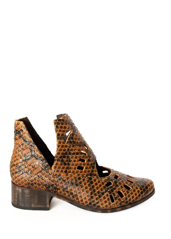 Women's Knee - High Leather Riding Boots in Black for a Classic Equestrian LookWomen's Reedy Cut Out Ankle Snakeskin Boot In Brown Leather Women's Knee - High Leather Riding Boots in Black for a Classic Equestrian LookWomen's Reedy Cut Out Ankle Snakeskin Boot In Brown Leather