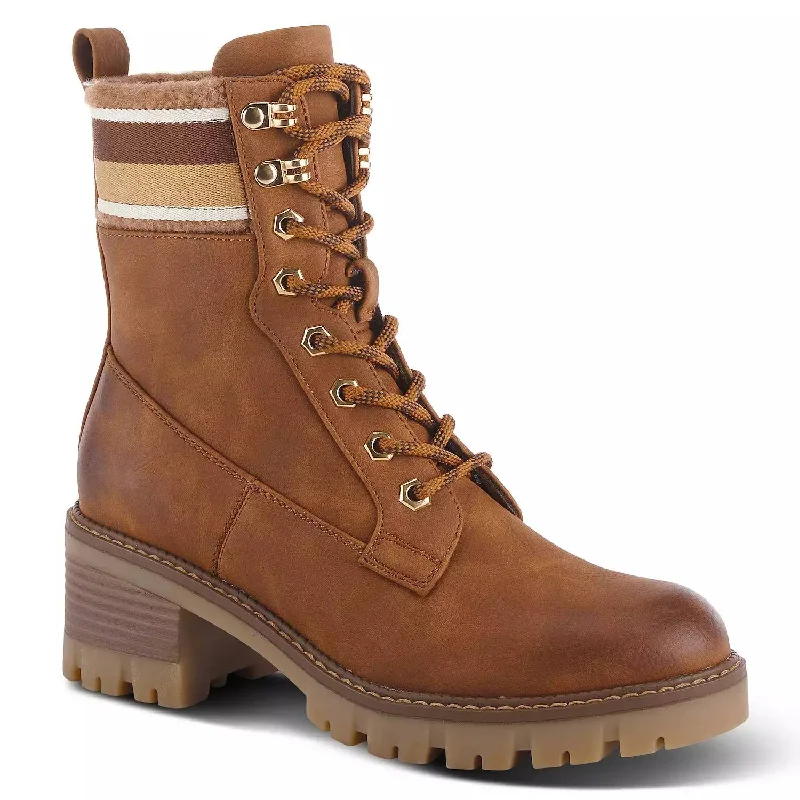 Women's Ankle Booties with Faux Leather and Furry Cuffs in Tan for a Cute and Warm StyleWomen's Revy Bootie In Brown Women's Ankle Booties with Faux Leather and Furry Cuffs in Tan for a Cute and Warm StyleWomen's Revy Bootie In Brown