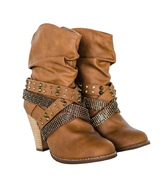 Women's Knee - High Lace - Up Boots in Brown with Buckle Accents for a Western VibeWomen's Short Change Booties In Tan Women's Knee - High Lace - Up Boots in Brown with Buckle Accents for a Western VibeWomen's Short Change Booties In Tan