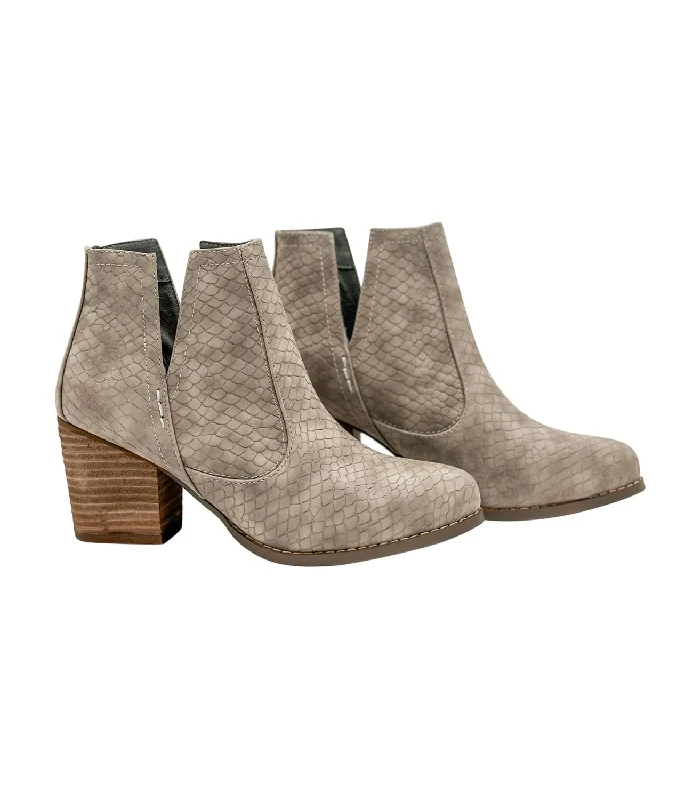 Plus Size Women's Block - Heeled Ankle Boots in Red for a Bold and Chic StatementWomen's Tarim Bootie In Taupe Plus Size Women's Block - Heeled Ankle Boots in Red for a Bold and Chic StatementWomen's Tarim Bootie In Taupe