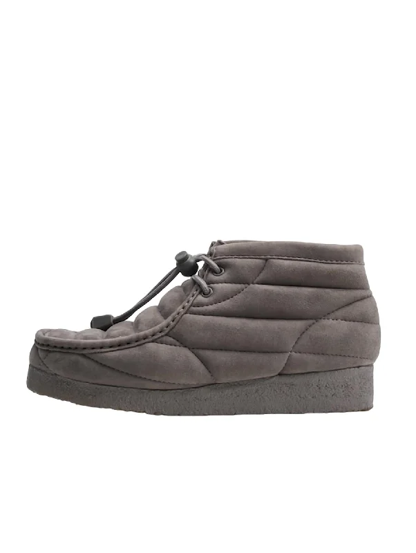 Women's Combat Boots with Studded Details in Olive Green for an Edgy Punk LookWomen's Wallabee Boot In Grey Suede Women's Combat Boots with Studded Details in Olive Green for an Edgy Punk LookWomen's Wallabee Boot In Grey Suede
