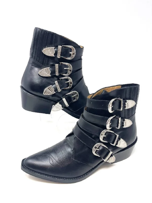 Women's Over - the - Knee Suede Boots in Taupe for a Stylish and Sophisticated OutfitWomen's Western Buckle Booties In Black Women's Over - the - Knee Suede Boots in Taupe for a Stylish and Sophisticated OutfitWomen's Western Buckle Booties In Black
