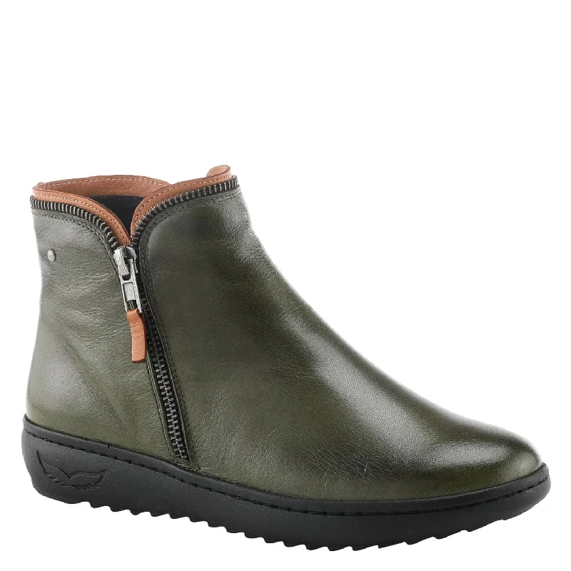 Women's Knee - High Lace - Up Boots in Brown with Buckle Accents for a Western VibeWomen's Zipit Boot In Olive Green Women's Knee - High Lace - Up Boots in Brown with Buckle Accents for a Western VibeWomen's Zipit Boot In Olive Green